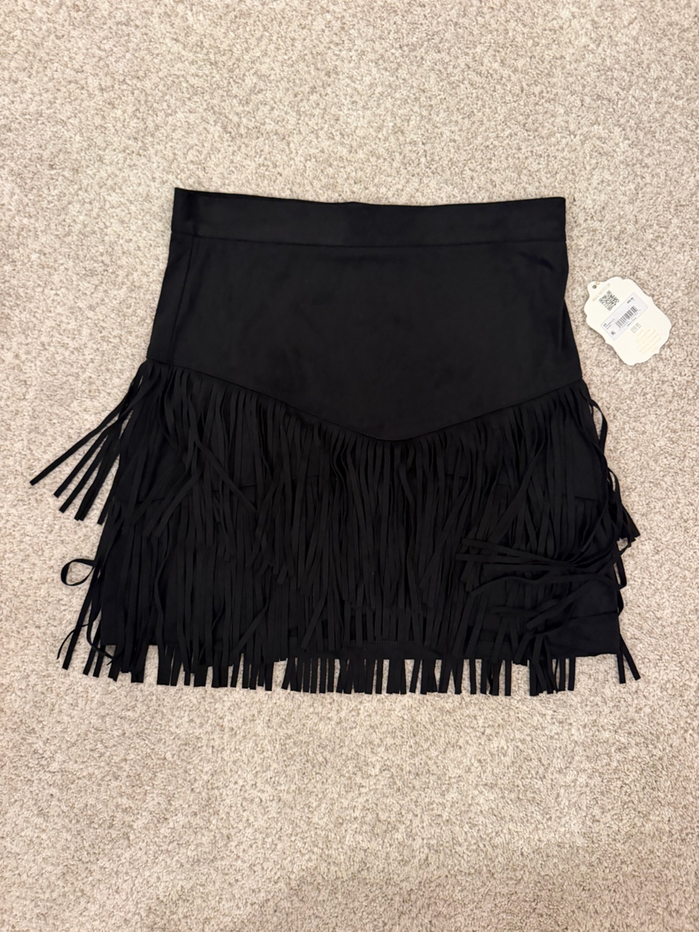 Altar'd State Black Fringe Mini Skirt